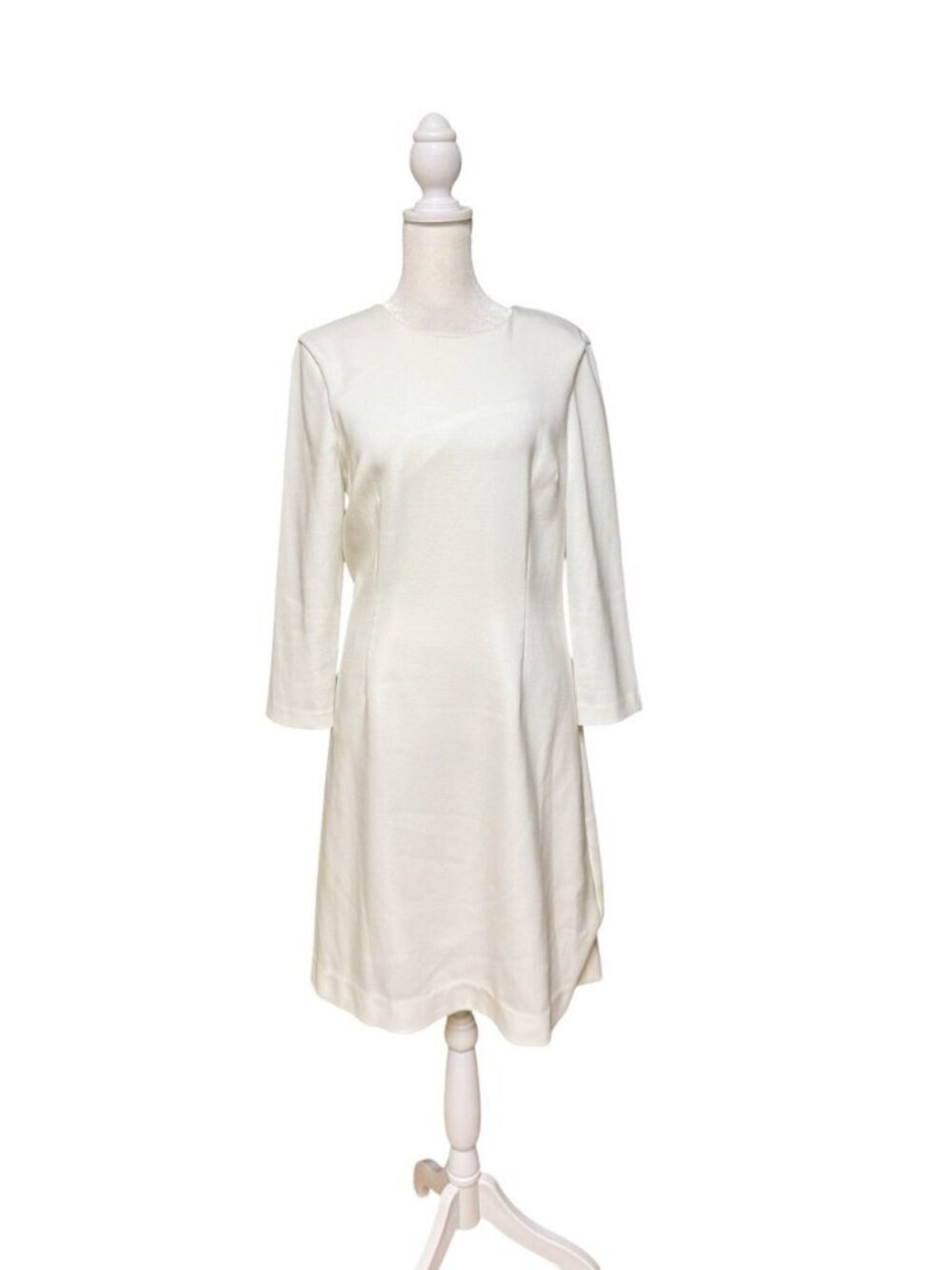 Kate Spade New York White Sheath Dress 3/4 Sleeve Size 8
